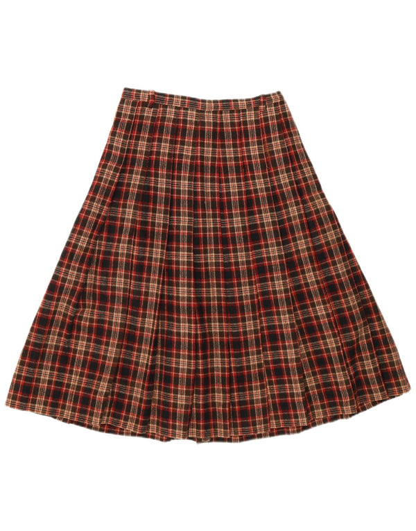Saia plissada faca feminina vintage W24 XS Red Plaid Classic