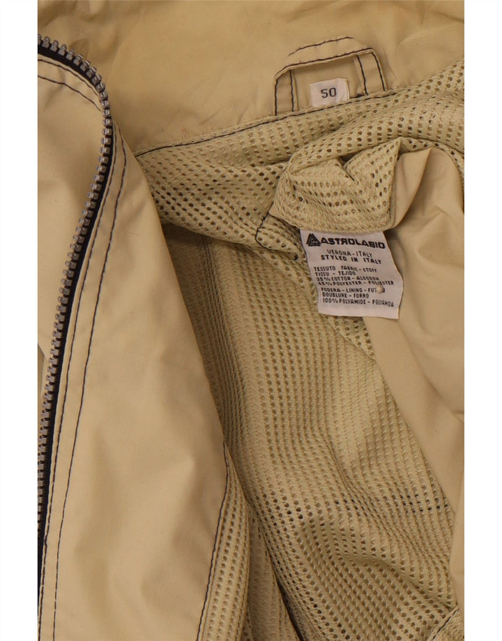 Jaqueta de chuva masculina ASTROLABIO com capuz IT 50 grande algodão colorblock verde