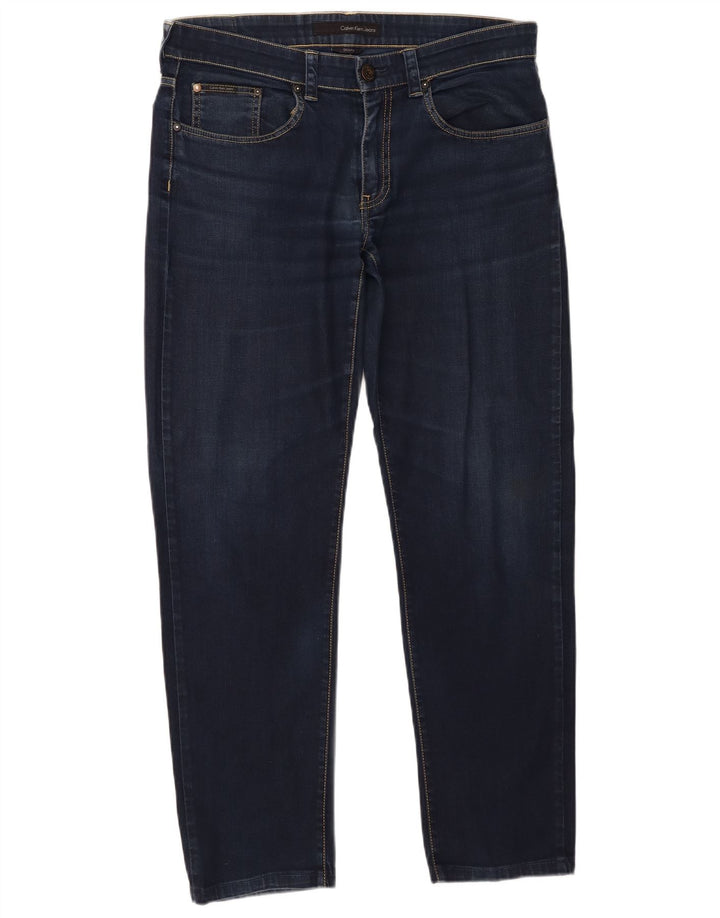 Calvin Klein Jeans Slim Feminino W33 L29 Azul Marinho Algodão
