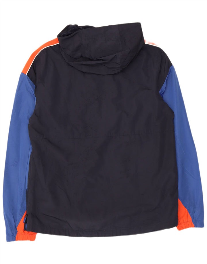 Jaqueta anorak masculina SUPERDRY com capuz Reino Unido 38 bloco colorido azul marinho médio