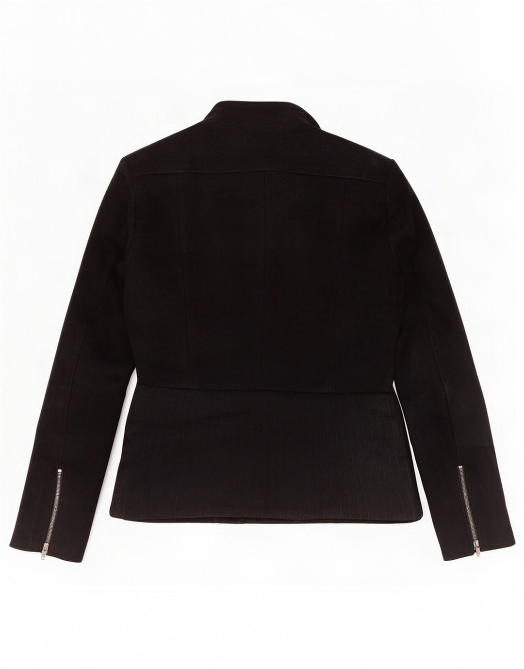 Jaqueta feminina Reiss Biker UK 10 pequena lã preta