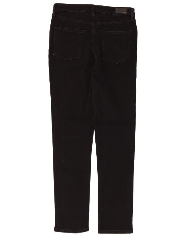 Calça jeans feminina Fat Face Sway Slim UK 12 médio W30 L30 algodão preto