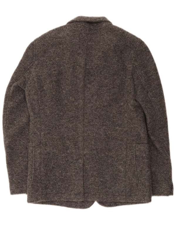 Jaqueta blazer masculina de malha com 5 botões Sun68 Reino Unido 36 pequena lã cinza