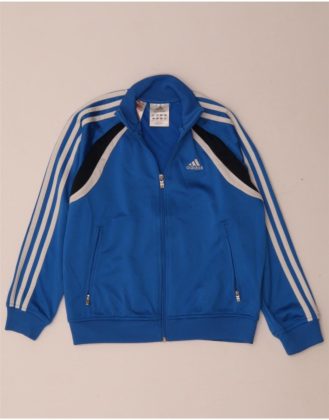 Jaqueta Adidas Meninos Treino Top 9-10 Anos Azul Colorblock Poliéster
