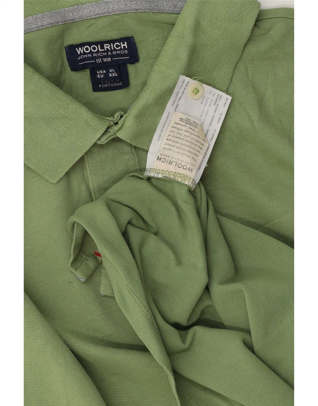 Camisa polo masculina Woolrich XL algodão verde