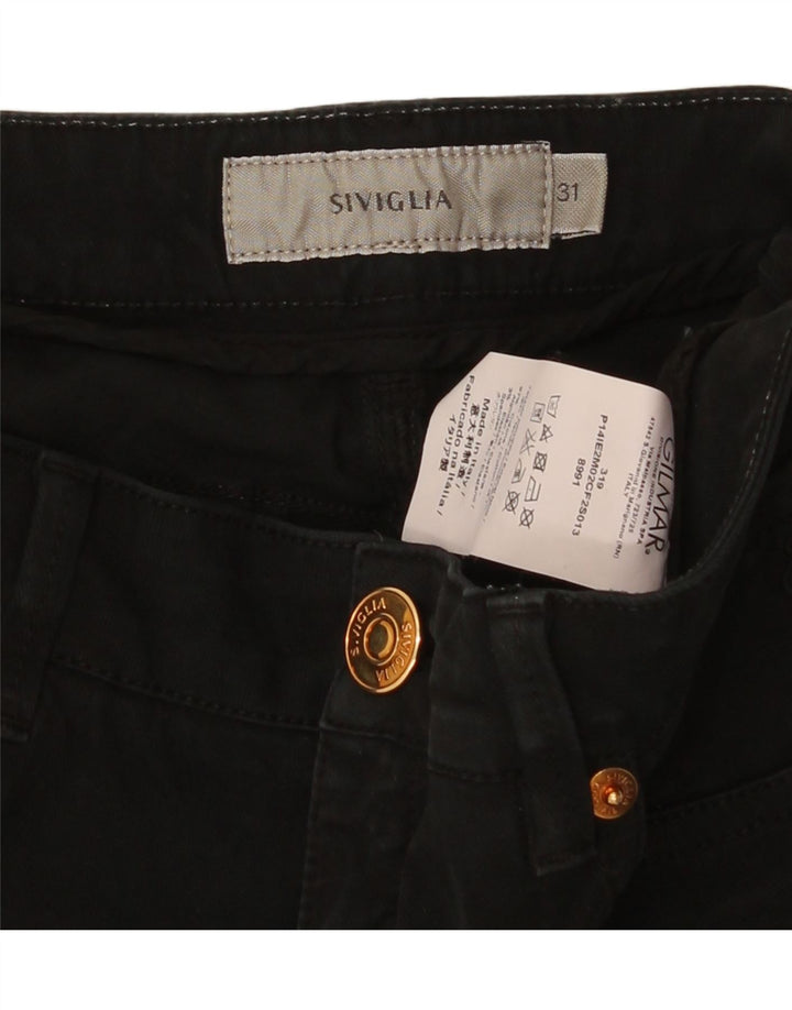SIVIGLIA Jeans Slim Feminino W31 L30 Algodão Preto