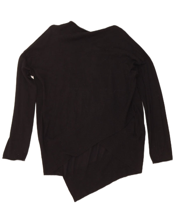 Suéter cardigã aberto feminino Zara Reino Unido 14 viscose preta média