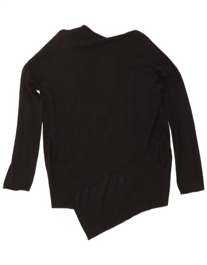 Suéter cardigã aberto feminino Zara Reino Unido 14 viscose preta média