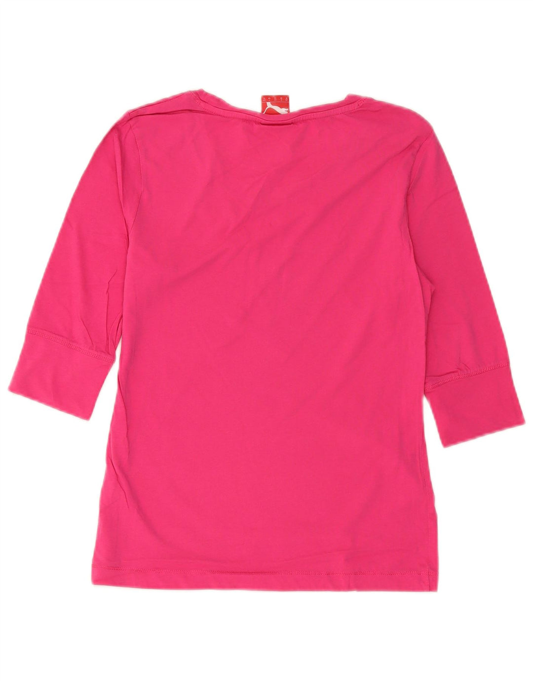 Top gráfico feminino Puma manga 3/4 Reino Unido 12 algodão rosa médio