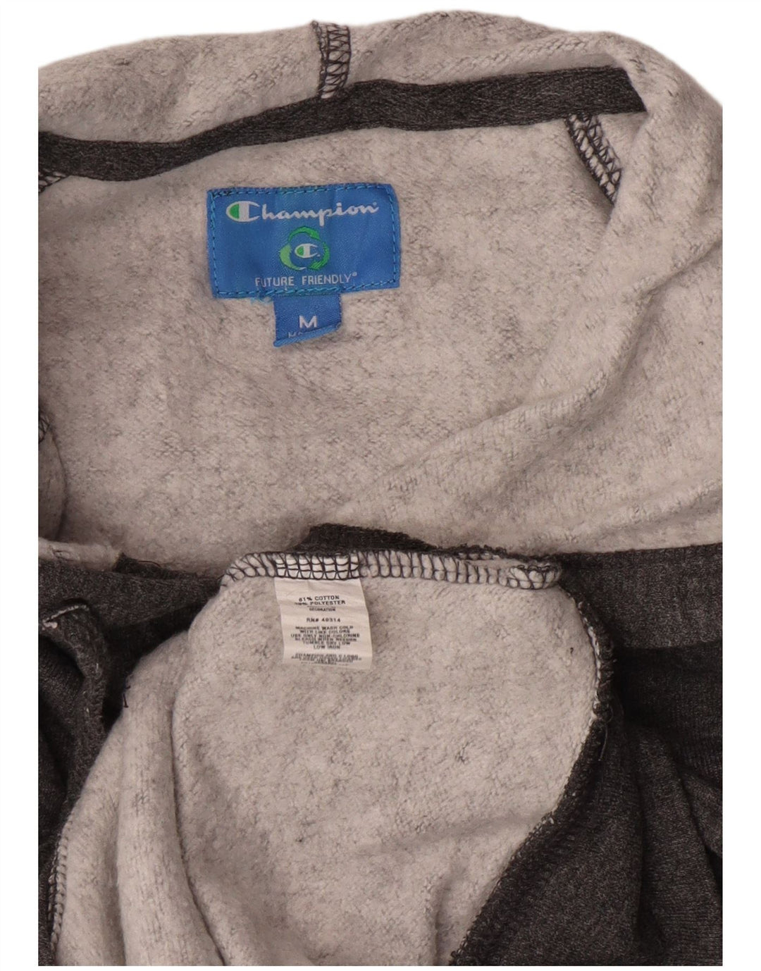 Jumper com capuz feminino Champion UK 12 algodão cinza médio