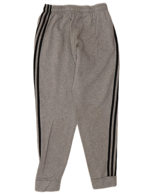 Adidas Boys Tracksuit Trousers Joggers 13-14 Years Grey Cotton