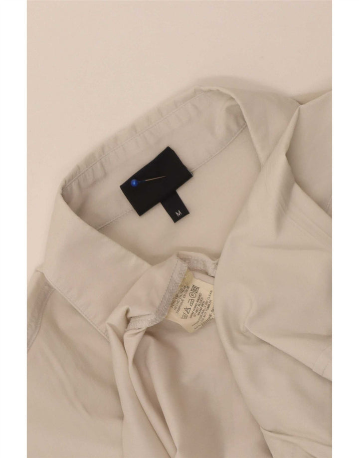 Trussardi Jeans Camisa masculina de manga curta médio algodão branco