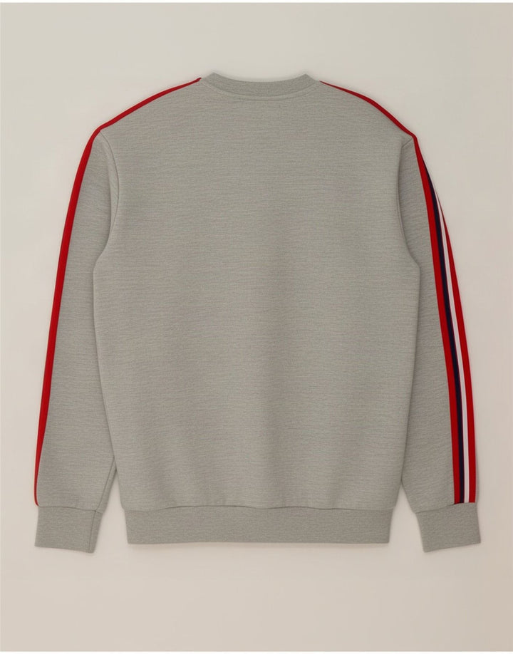 Zara Moletom Masculino Jumper Pequeno Cinza Colorblock Poliéster