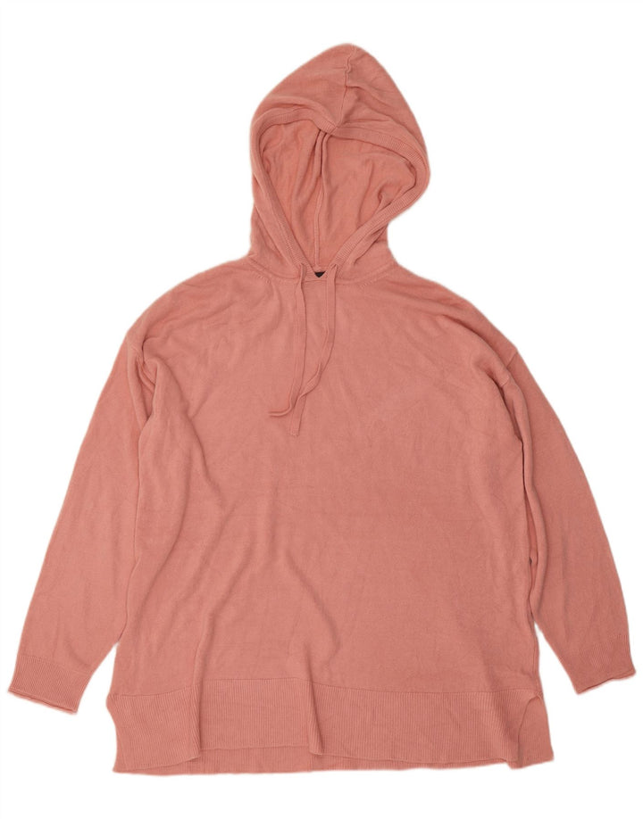 Suéter feminino com capuz grande Marks & Spencer Reino Unido 16 grande rosa