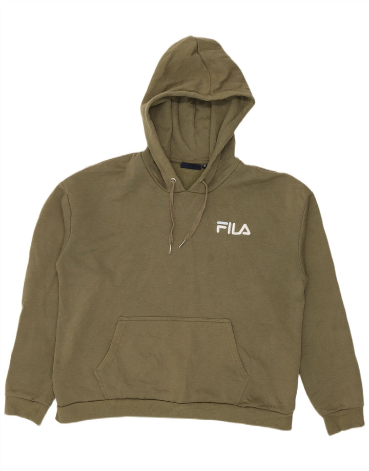 Fila Womens Oversized Hoodie Jumper UK 14 Médio Poliéster Cáqui