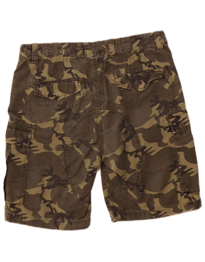 Shorts cargo masculino Superdry W30 algodão camuflado médio cáqui