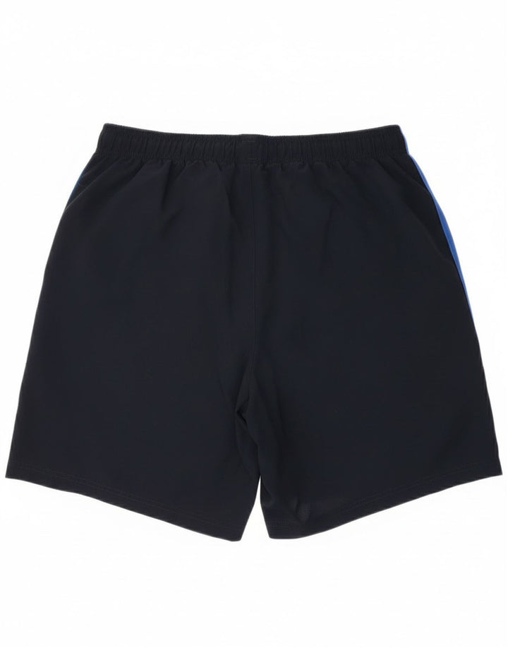 Shorts esportivos masculinos Adidas grandes poliéster azul marinho