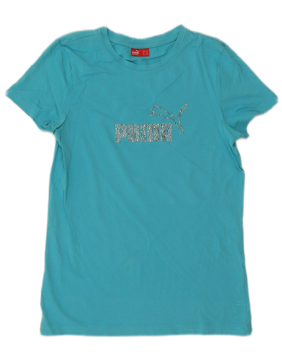 Puma Camiseta Feminina Graphic Top UK 12 Azul Médio