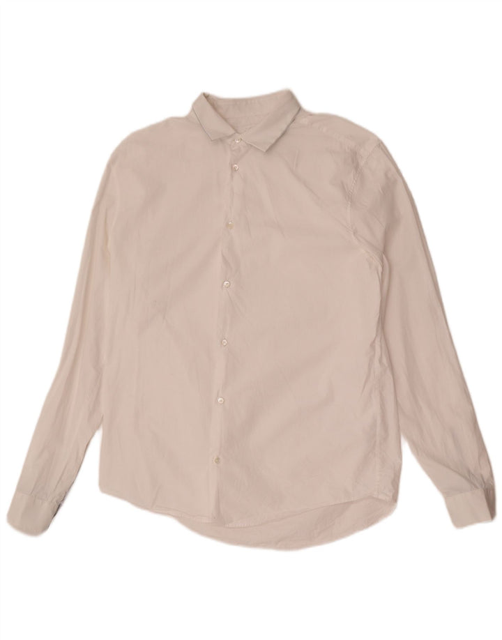 Camisa masculina Cos tamanho 41 grande algodão branco