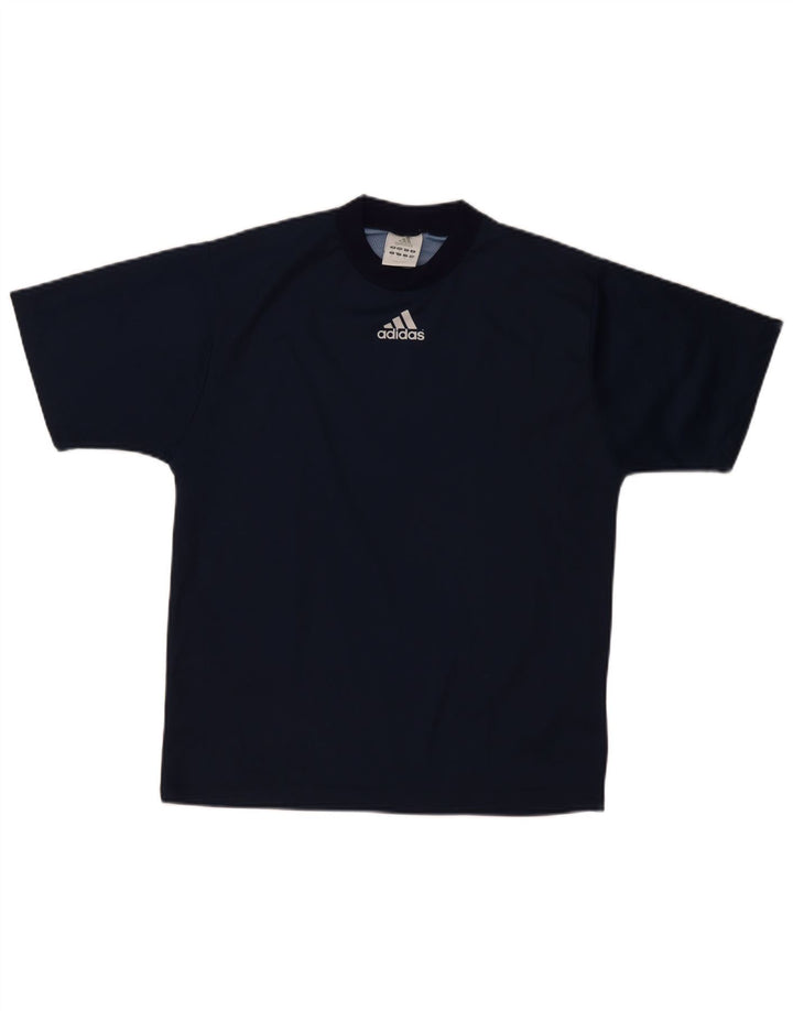 Adidas Mens Graphic T-Shirt Top Pequeno Poliéster Azul Marinho