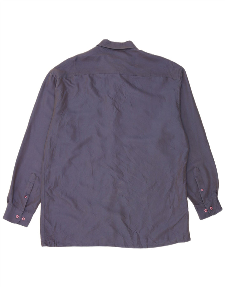 Camisa masculina Pierre Cardin grande rayon geométrico azul