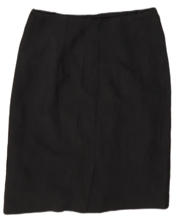 Saia lápis feminina vintage UE 36 pequena W27 L21 acetato preto