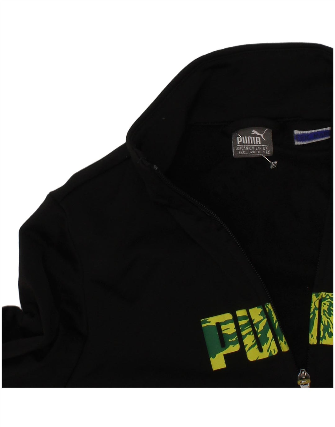 Jaqueta Puma Boys Graphic Tracksuit Top 7-8 Anos Preto Colorblock