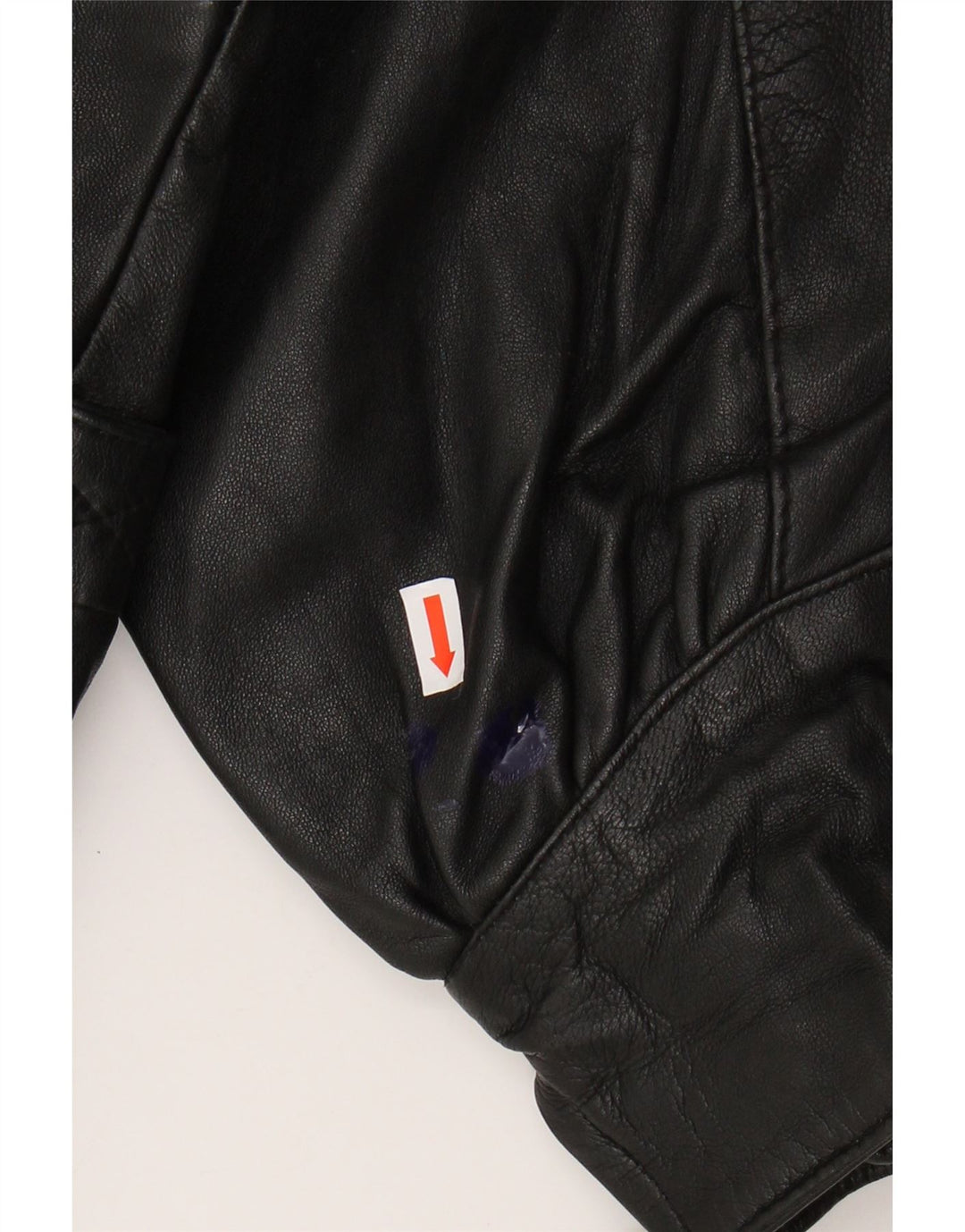 Jaqueta feminina de couro superdimensionada VINTAGE EU 36 pequena couro preto