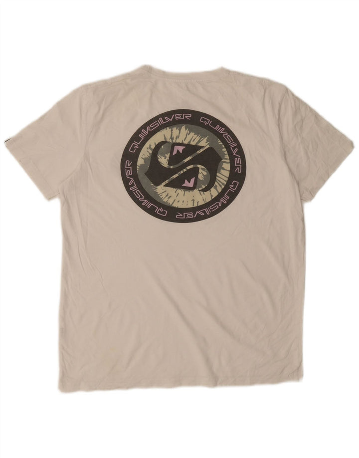 Camiseta masculina Quiksilver Regular Fit Graphic Top Médio Branco