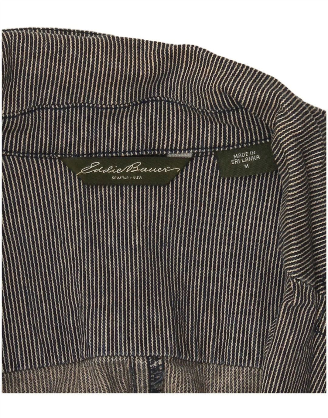 EDDIE BAUER Jaqueta blazer feminina de 2 botões Reino Unido 12 risca de giz cinza médio