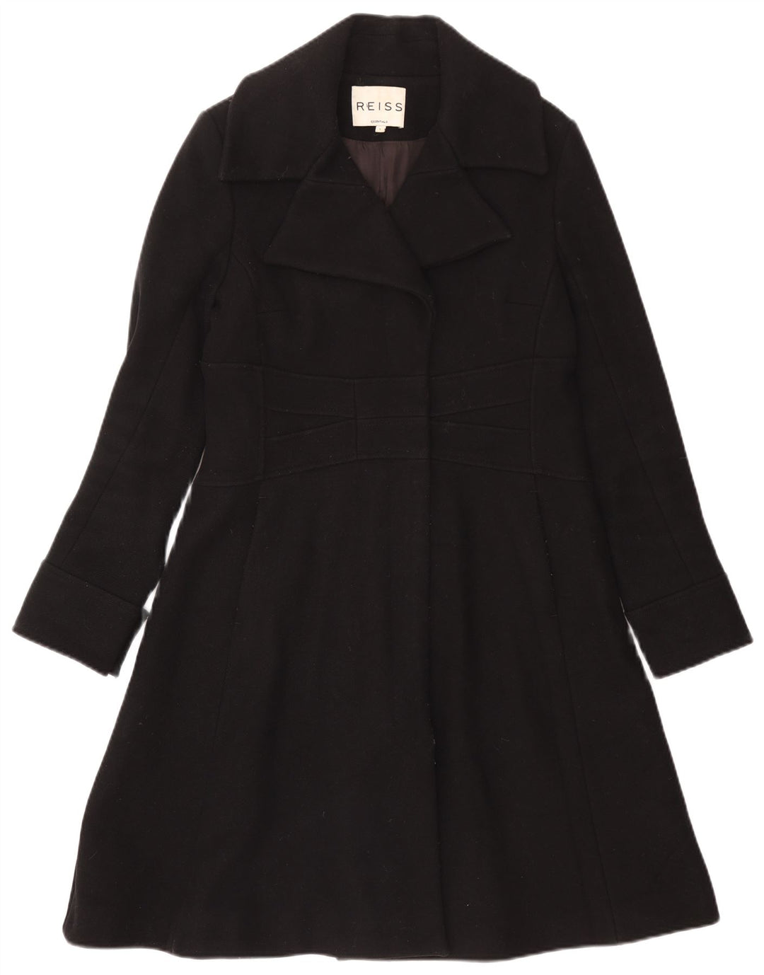 Sobretudo feminino Reiss UK 14 grande lã preta