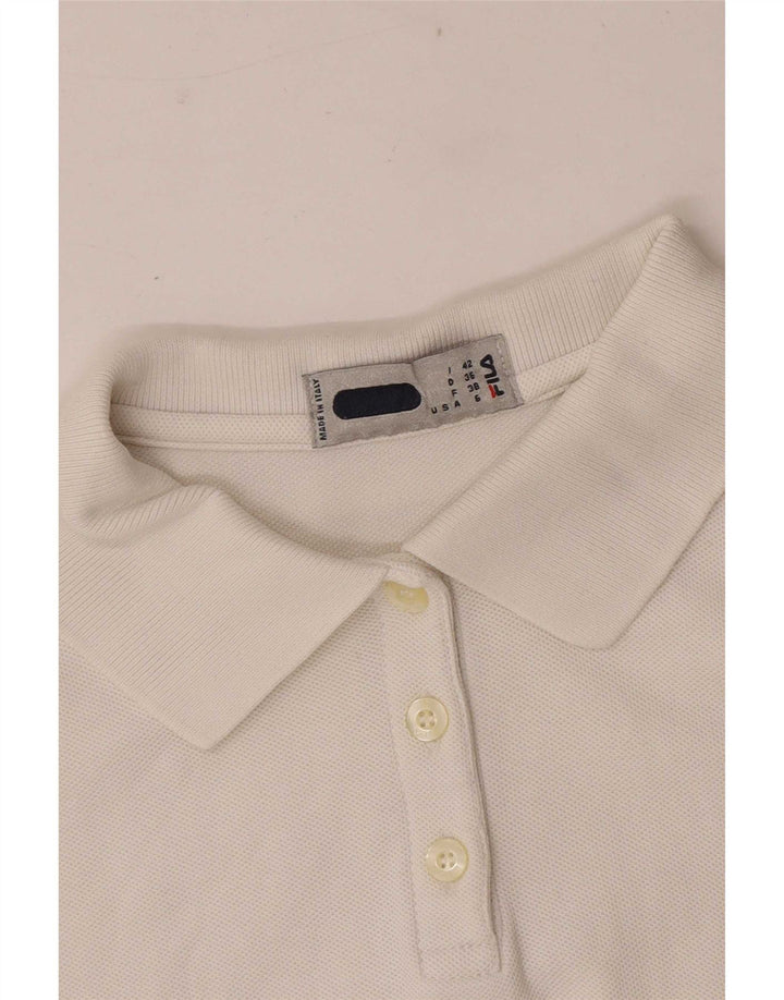 Camisa polo feminina Fila sem mangas IT 42 médio branco