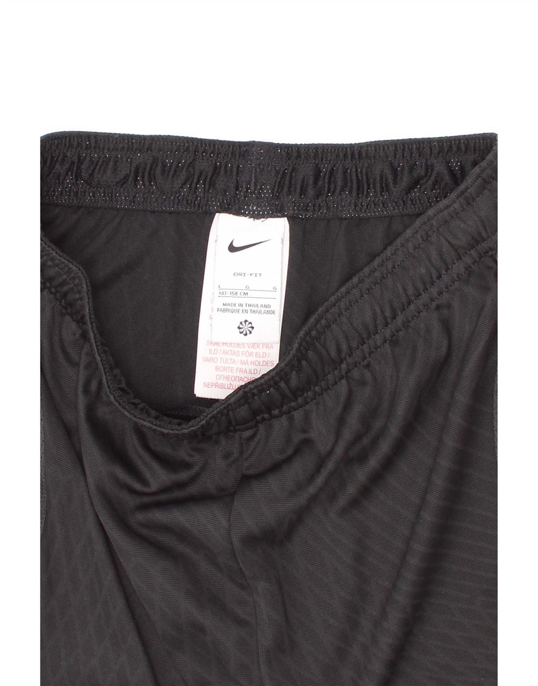 Shorts esportivos Nike Boys Dri Fit 12-13 anos, grande, preto, xadrez, poliéster