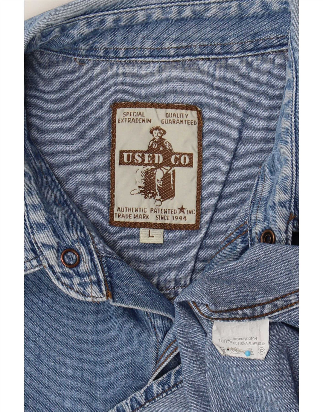 Camisa jeans masculina vintage grande algodão azul