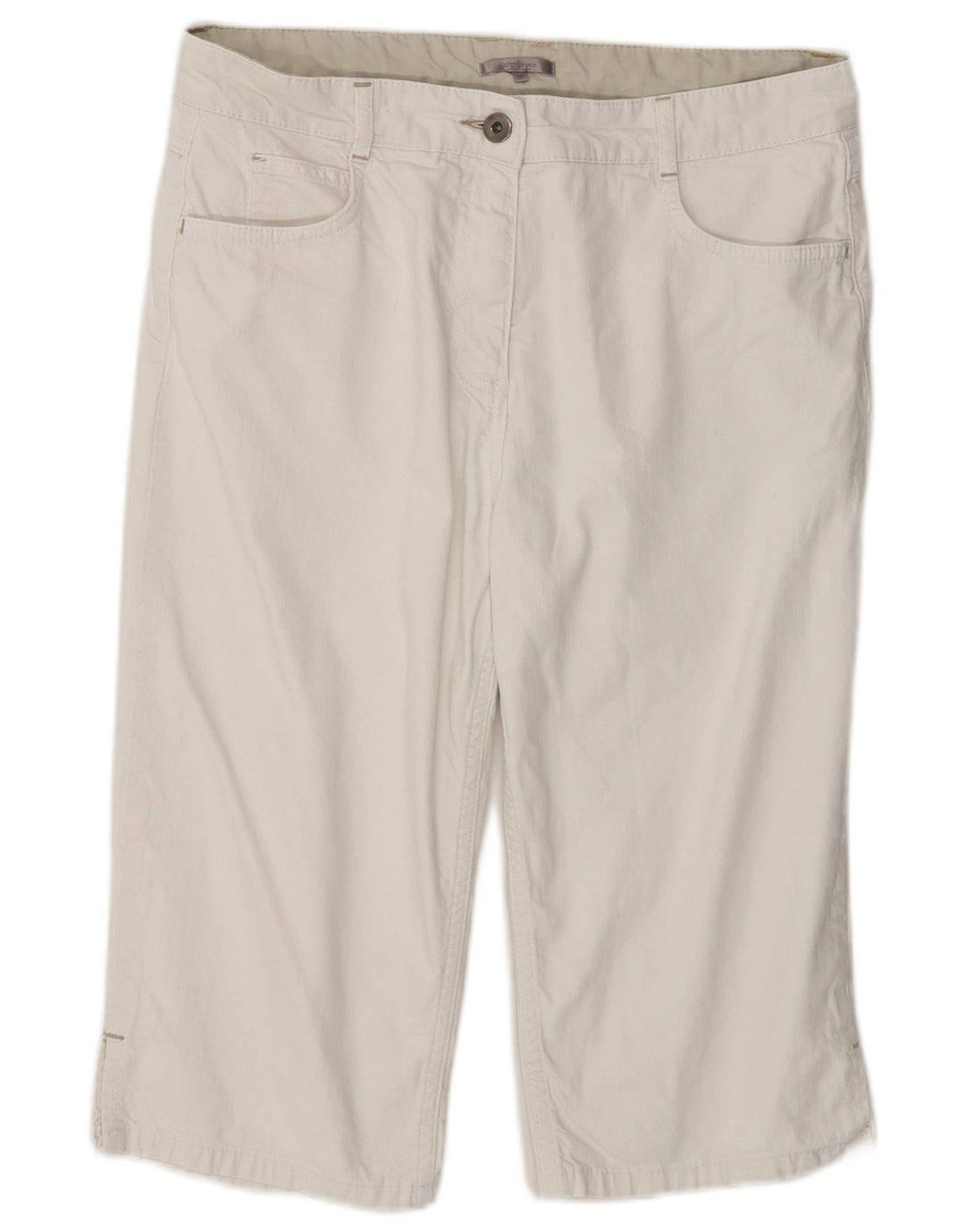 Bermuda feminina John Lewis Reino Unido 14 grande W32 algodão branco