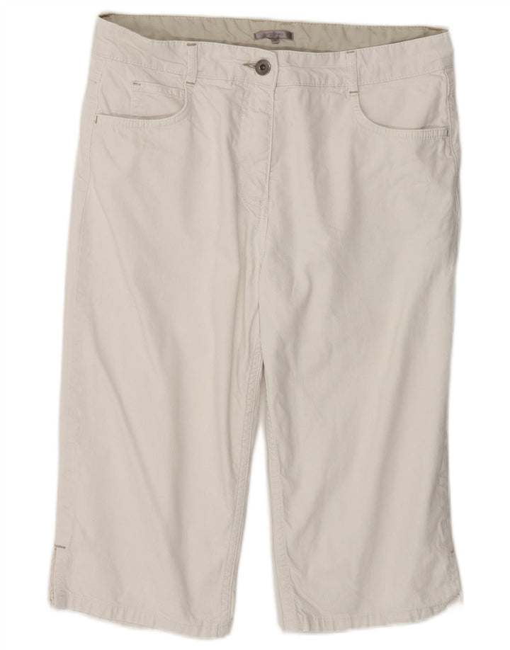 Bermuda feminina John Lewis Reino Unido 14 grande W32 algodão branco