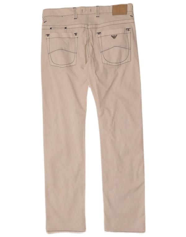 Armani Jeans Masculino Calça Casual Reta W34 L34 Branco