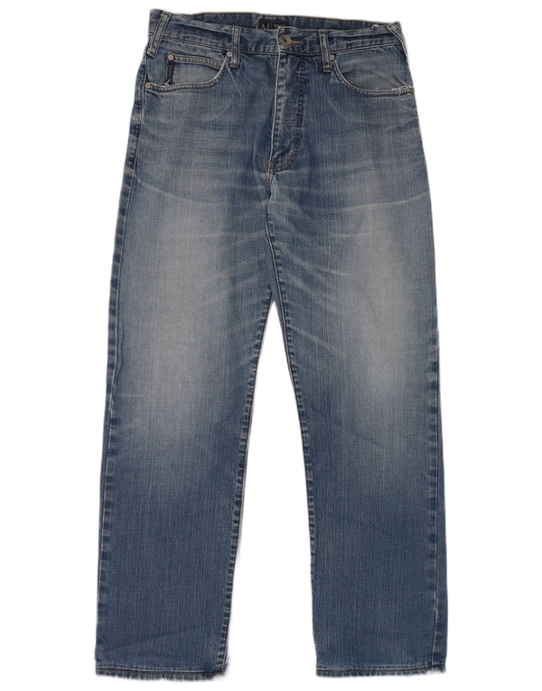 Calça jeans reta masculina Armani W32 L31 algodão azul