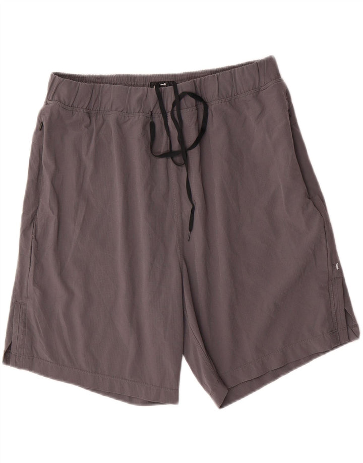 Shorts esportivos masculinos HURLEY poliéster cinza grande