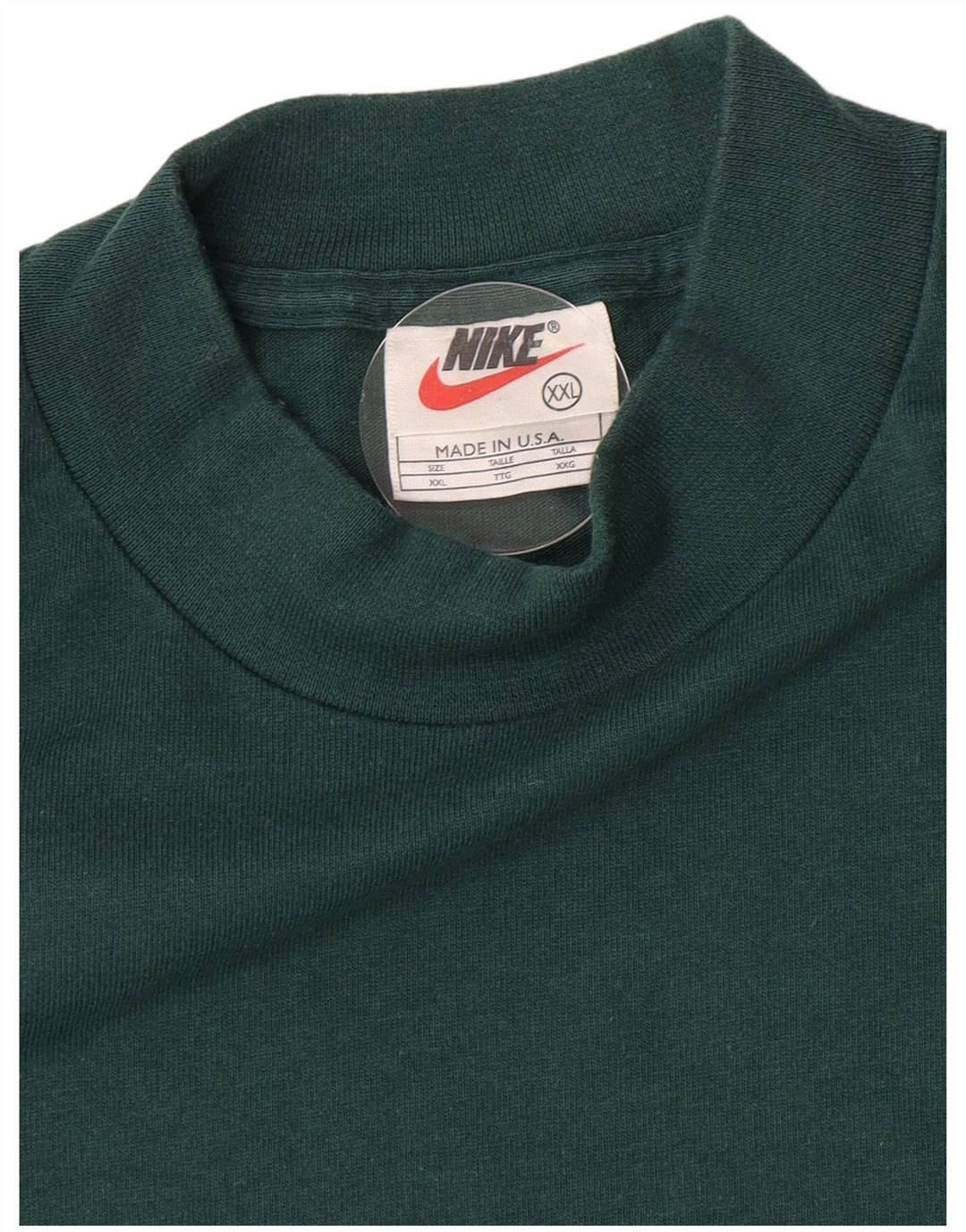 Top masculino Nike manga comprida 2XL algodão verde