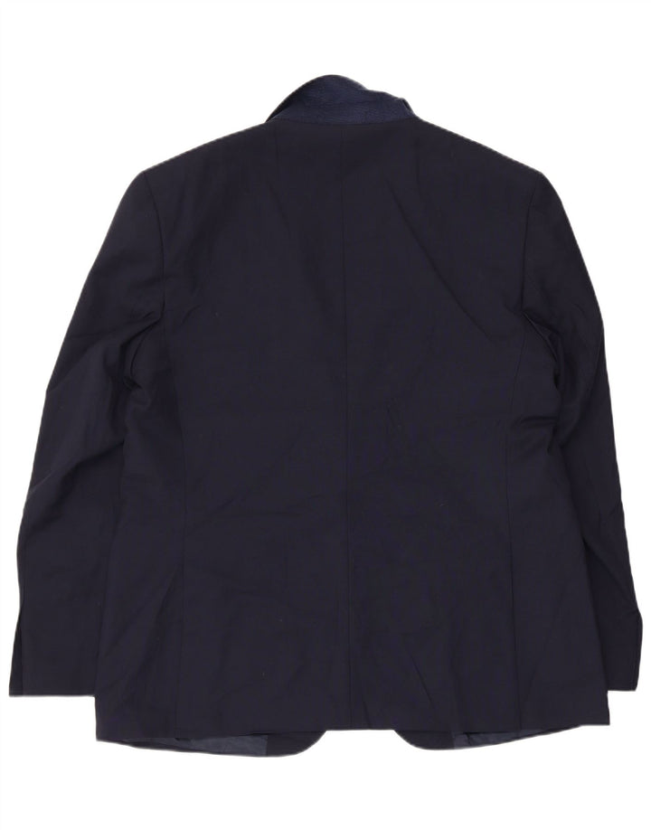 Jaqueta blazer masculina de ajuste regular de 2 botões Marks & Spencer Reino Unido 44 XL azul marinho