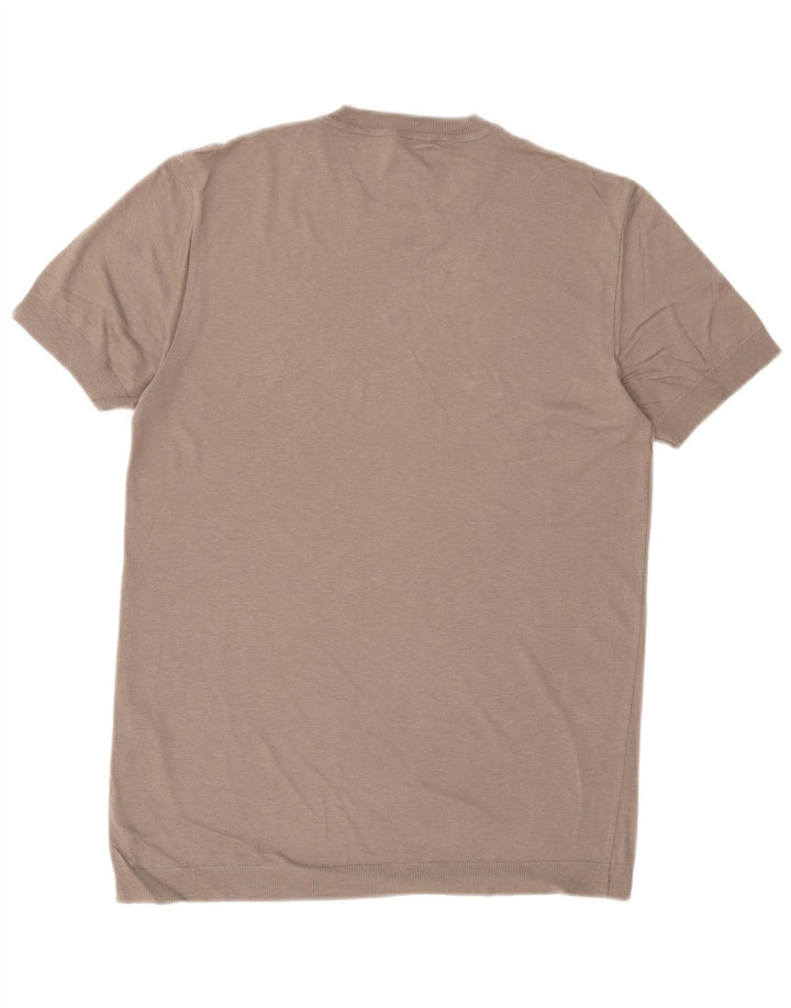 Camiseta masculina ALL SAINTS Top cinza médio algodão