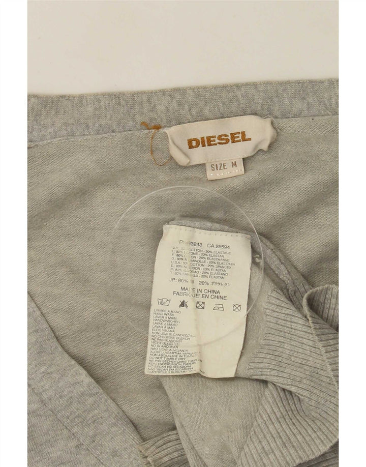 Suéter Cardigan Masculino Diesel Algodão Cinza Médio