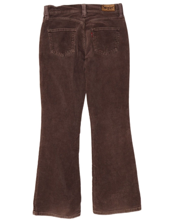 Calça feminina de veludo cotelê Levi's W28 L30 algodão marrom