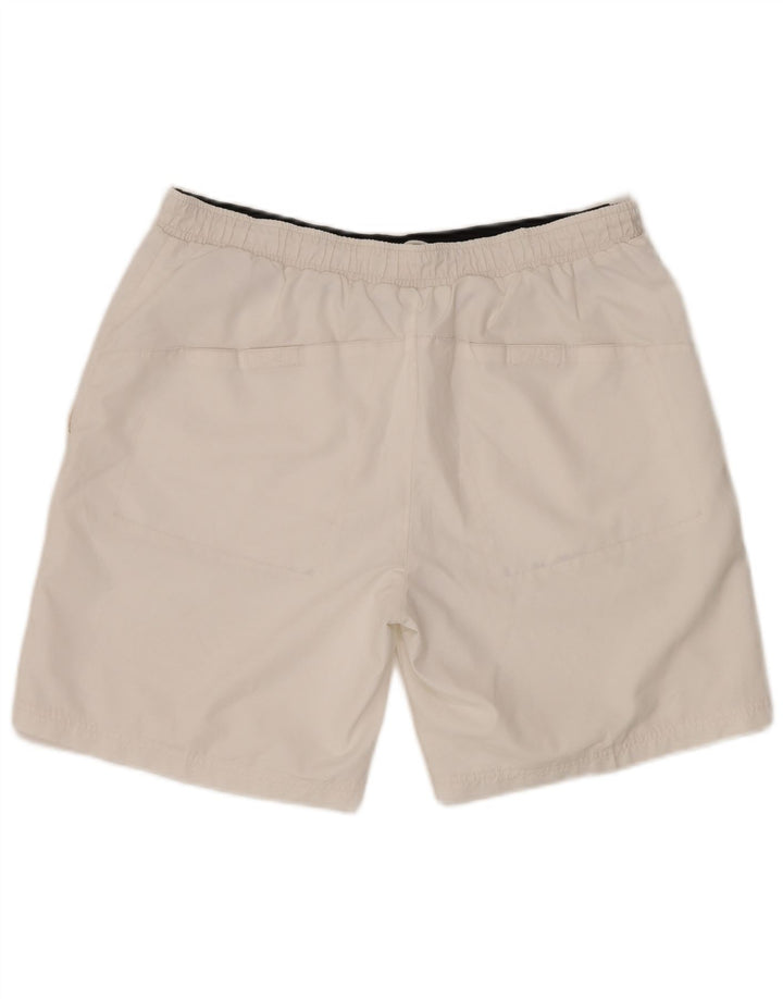 Shorts esportivos masculinos VINTAGE grande poliéster branco