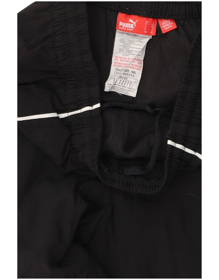 PUMA Boys Graphic Tracksuit Trousers 7-8 Years  Black Polyester
