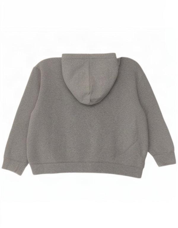 The North Face Mens Oversized Hoodie Jumper 2XL Grey Flecked Cotton