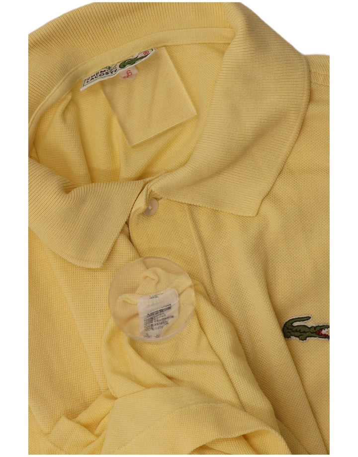 Camisa polo masculina Lacoste tamanho 6 XL algodão amarelo