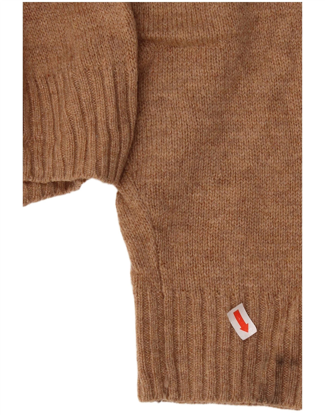 Suéter masculino MARKS & SPENCER com ajuste regular e gola com zíper, marrom médio