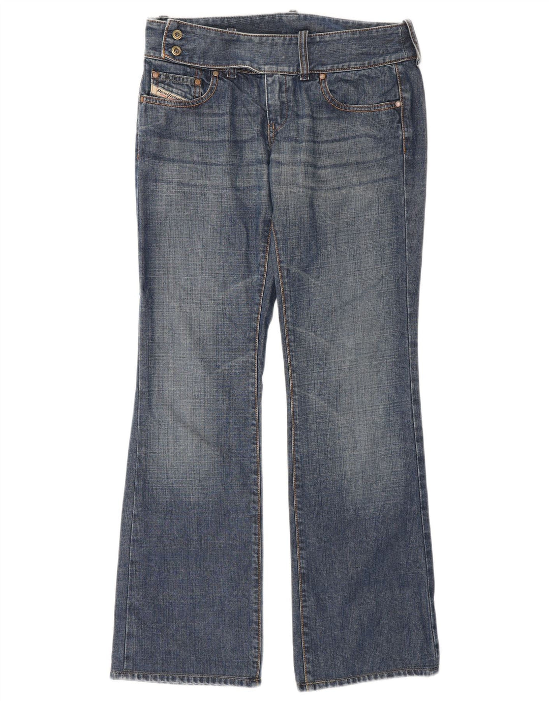 Diesel feminino bootcut jeans W27 L30 azul algodão